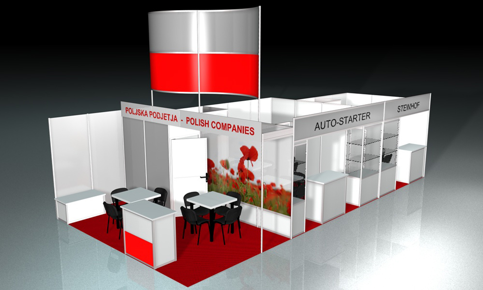 3D vizualizacija stojnice pred postavitvijo